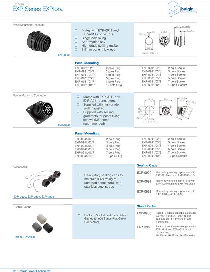 防爆系列連接器EXP-0941規格尺寸 防爆系列連接器EXP-0941規格尺寸