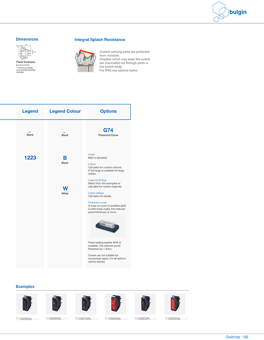 6050DP翹板開關系列功能 6050DP翹板開關系列功能