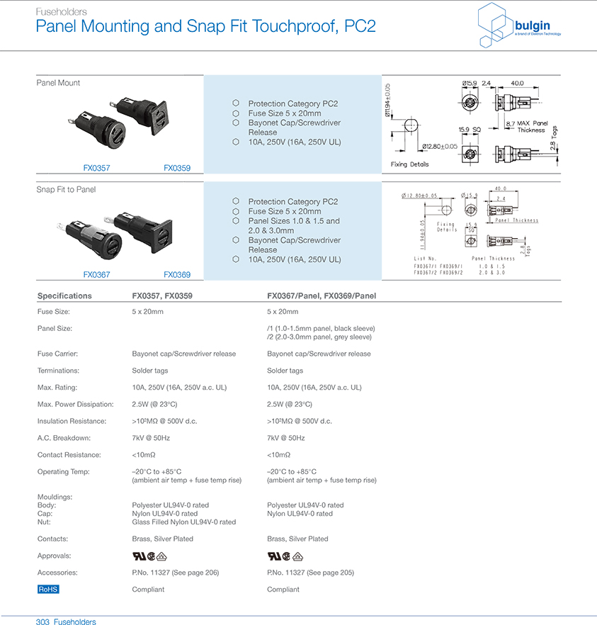FX0357防觸摸保險(xiǎn)絲座選型