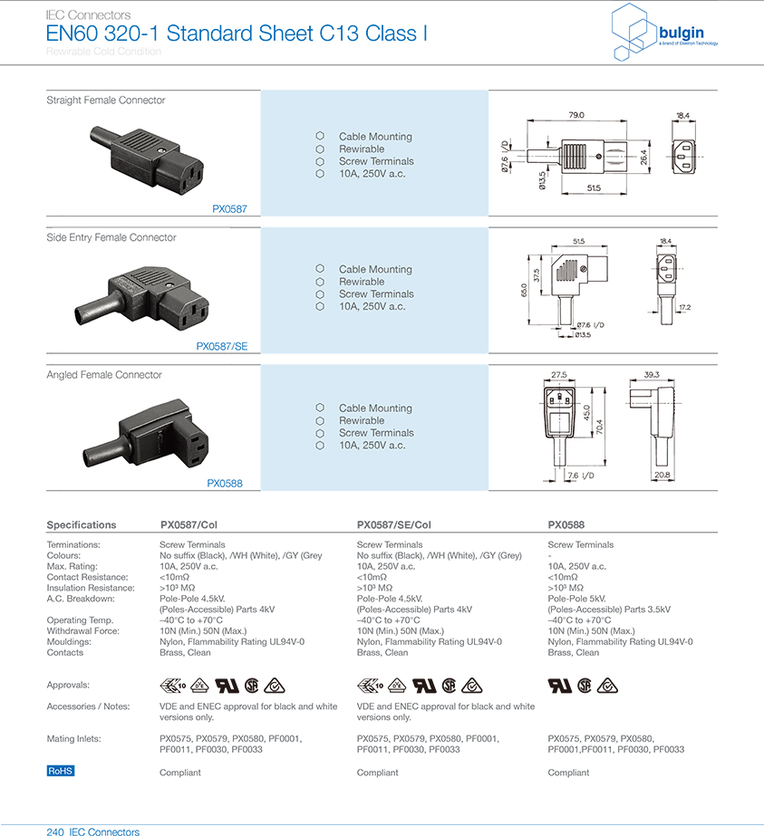 直型內螺紋連接器PX0587技術參數 直型內螺紋連接器PX0587技術參數