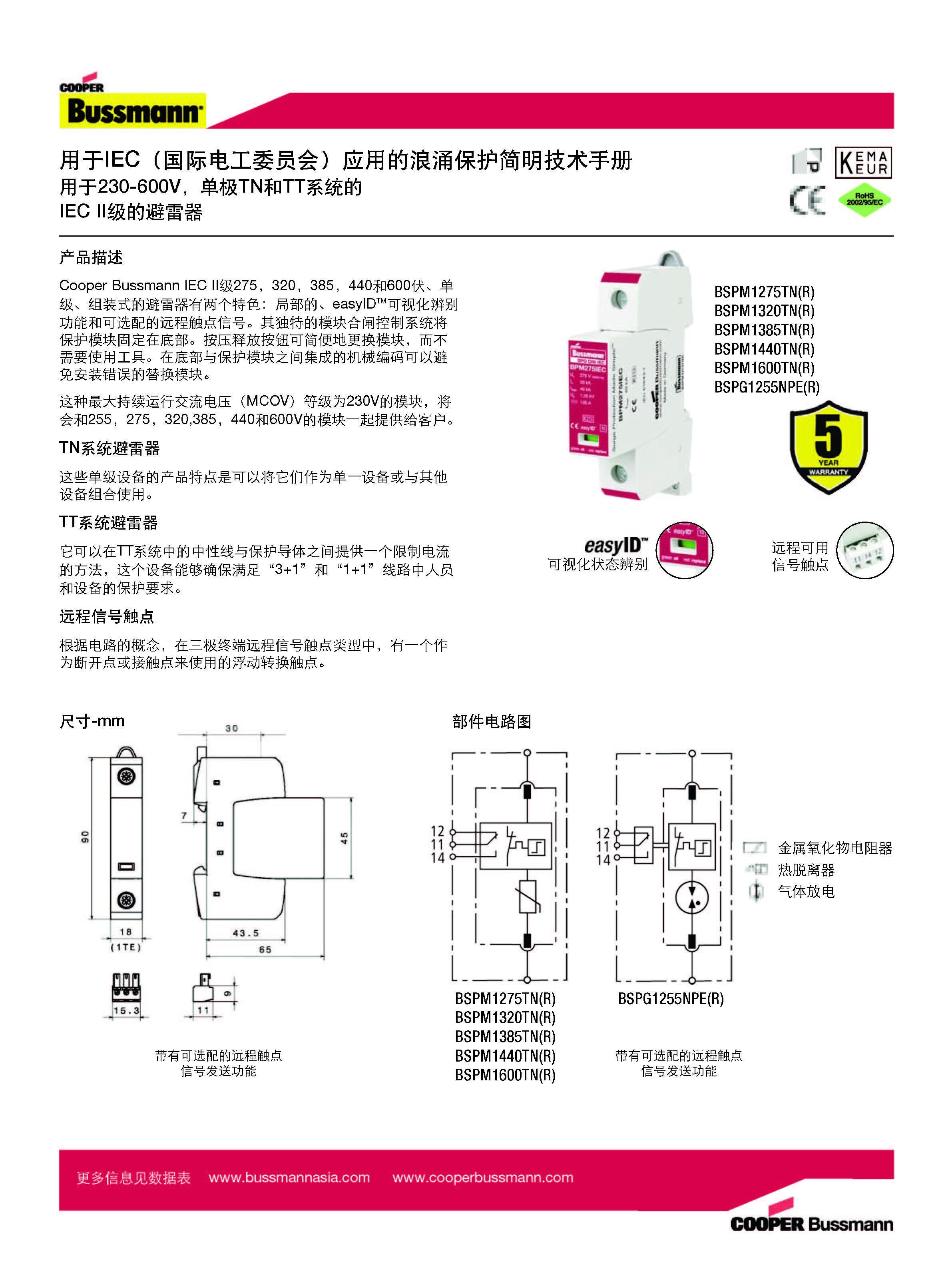 BSPM1440TNR系列防雷器產(chǎn)品描述 BSPM1440TNR系列防雷器產(chǎn)品描述