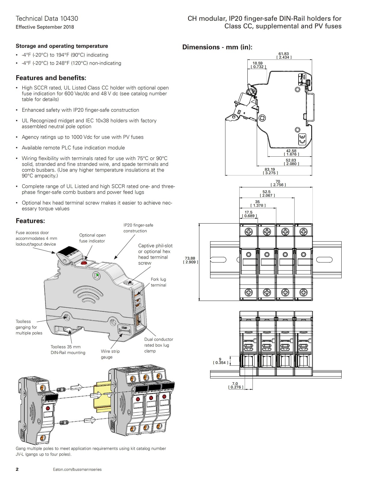 CHMIDIU系列熔斷器座尺寸 CHMIDIU系列熔斷器座尺寸